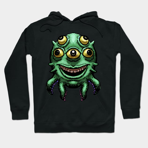 Cute Cartoon Alien 2 Hoodie by CrispytheGhoul